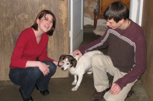 Courtney, Charlie and David, Christmas, 2008